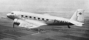 KLM DC-2 PH-AKH over Holland, 1936