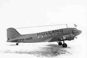 In the tense wartime situation in European skies all KLM aircraft still operating had 'Holland' painted in large letters on their fuselage to identify them as neutral