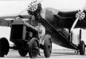 Fokker F.XII, tractor bringing it to the hangar, 1930