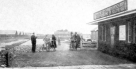 Schiphol main buildings 1920, military hangars in the background